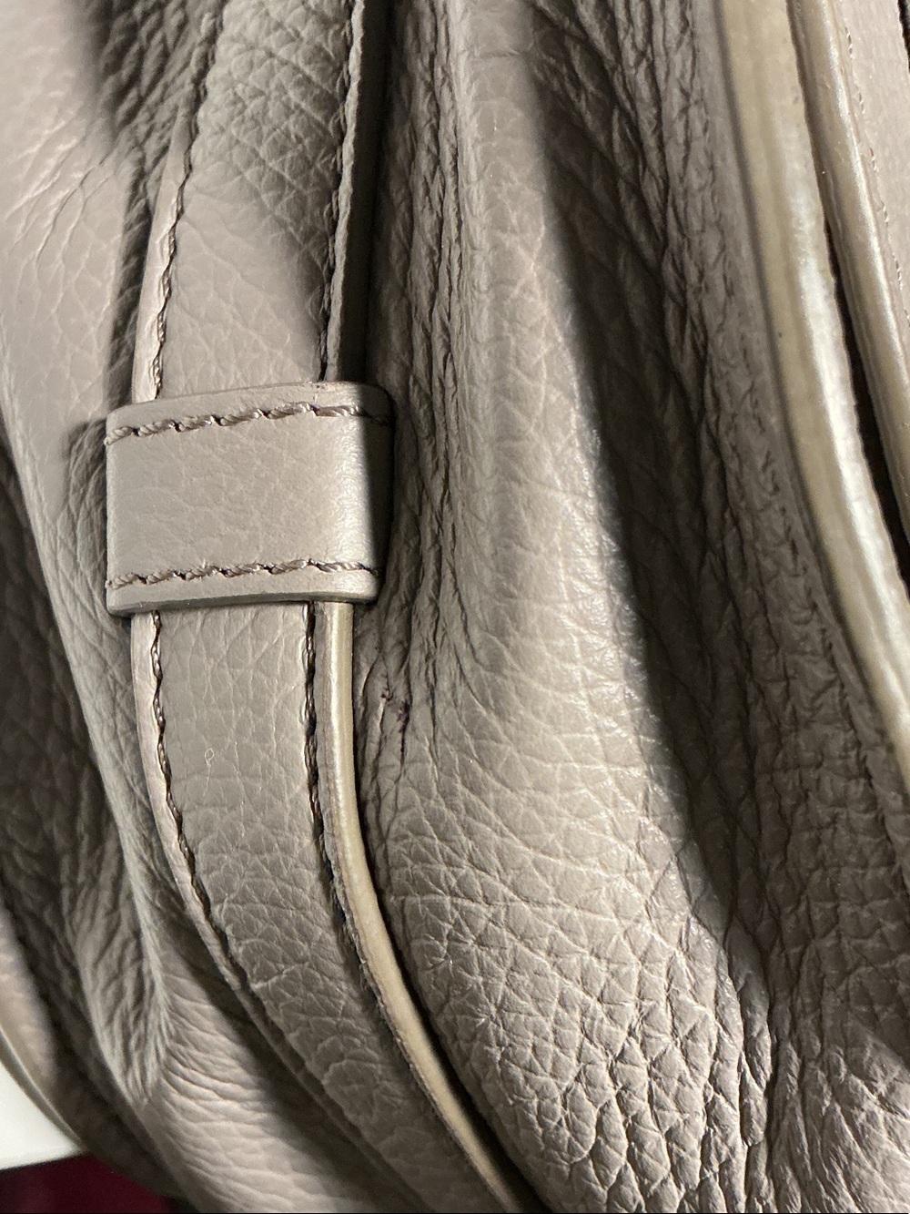 Chloe Small Marcie Saddle Crossbody Bag in Cashmere Gray Leather with COA - Picture 6 of 15